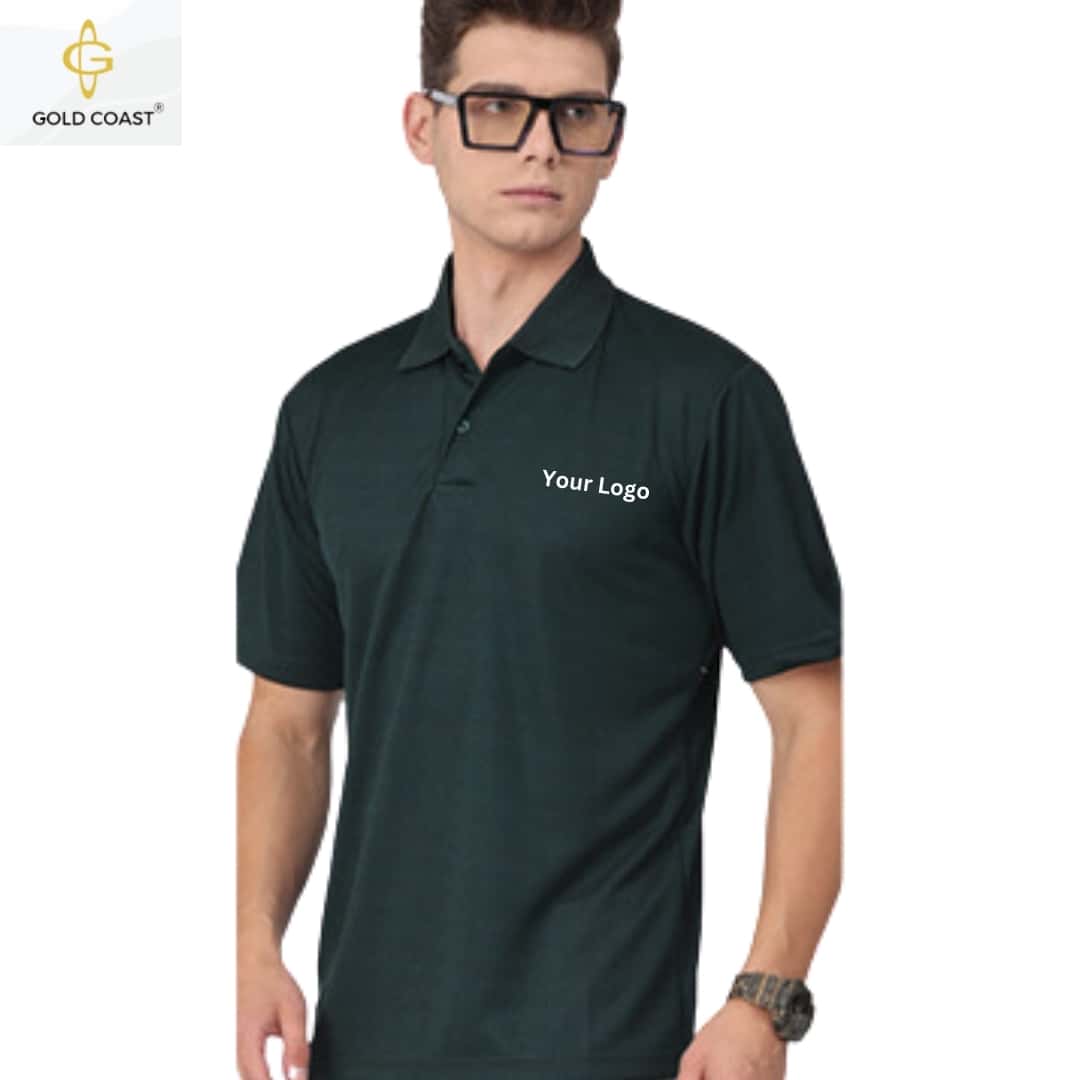 Gold Coast HoneyComb Dri-Fit Polo T-Shirt - Green in bulk from India — Ant Mascot