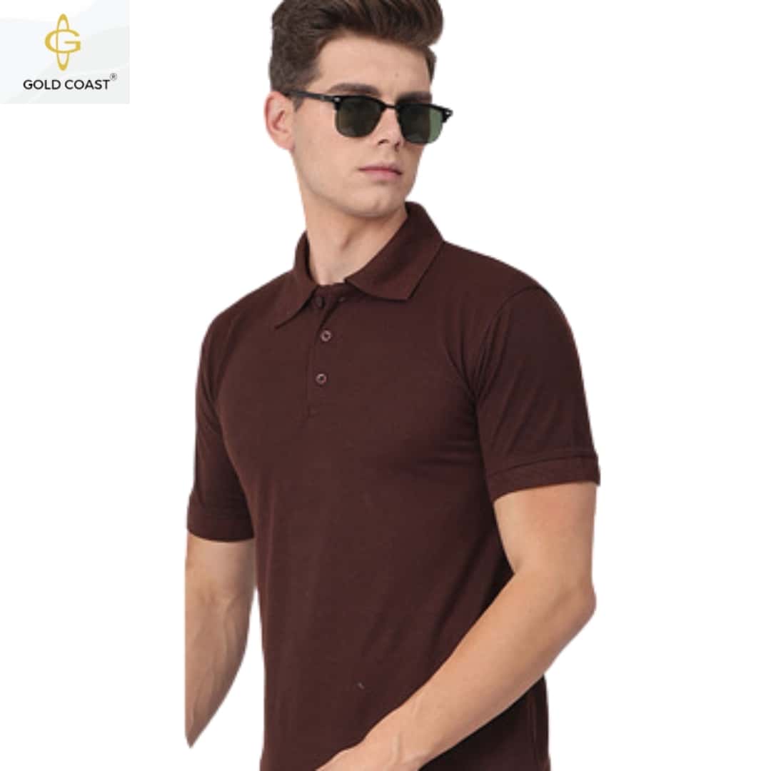Gold Coast Air-Tex Dry-fit Polo T-Shirt - Brown in bulk from India — Ant Mascot
