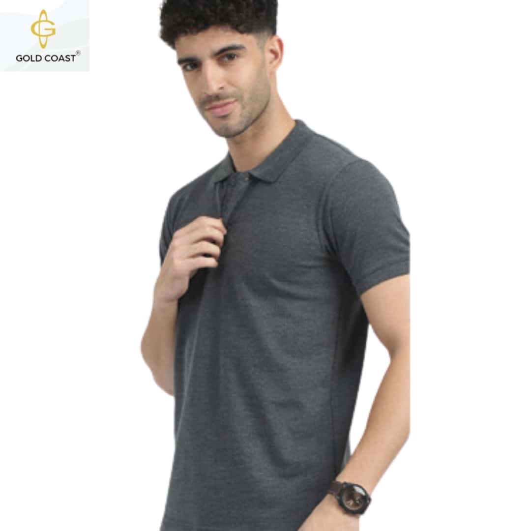 Gold Coast Air-Tex Dry-fit Polo T-Shirt - Charcoal in bulk from India — Ant Mascot