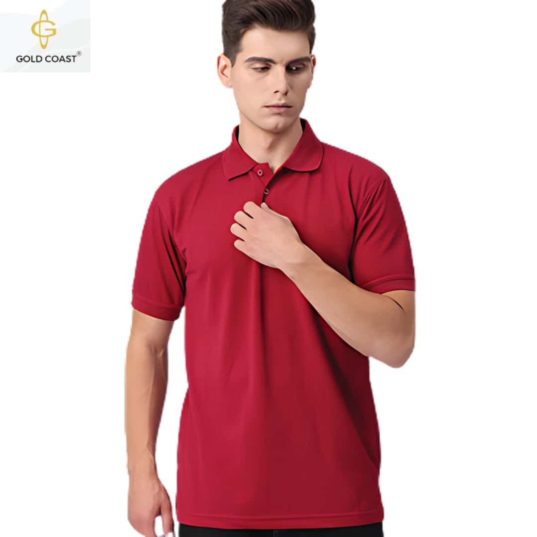Gold Coast Air-Tex Dry-fit Polo T-Shirt - Maroon in bulk from India — Ant Mascot
