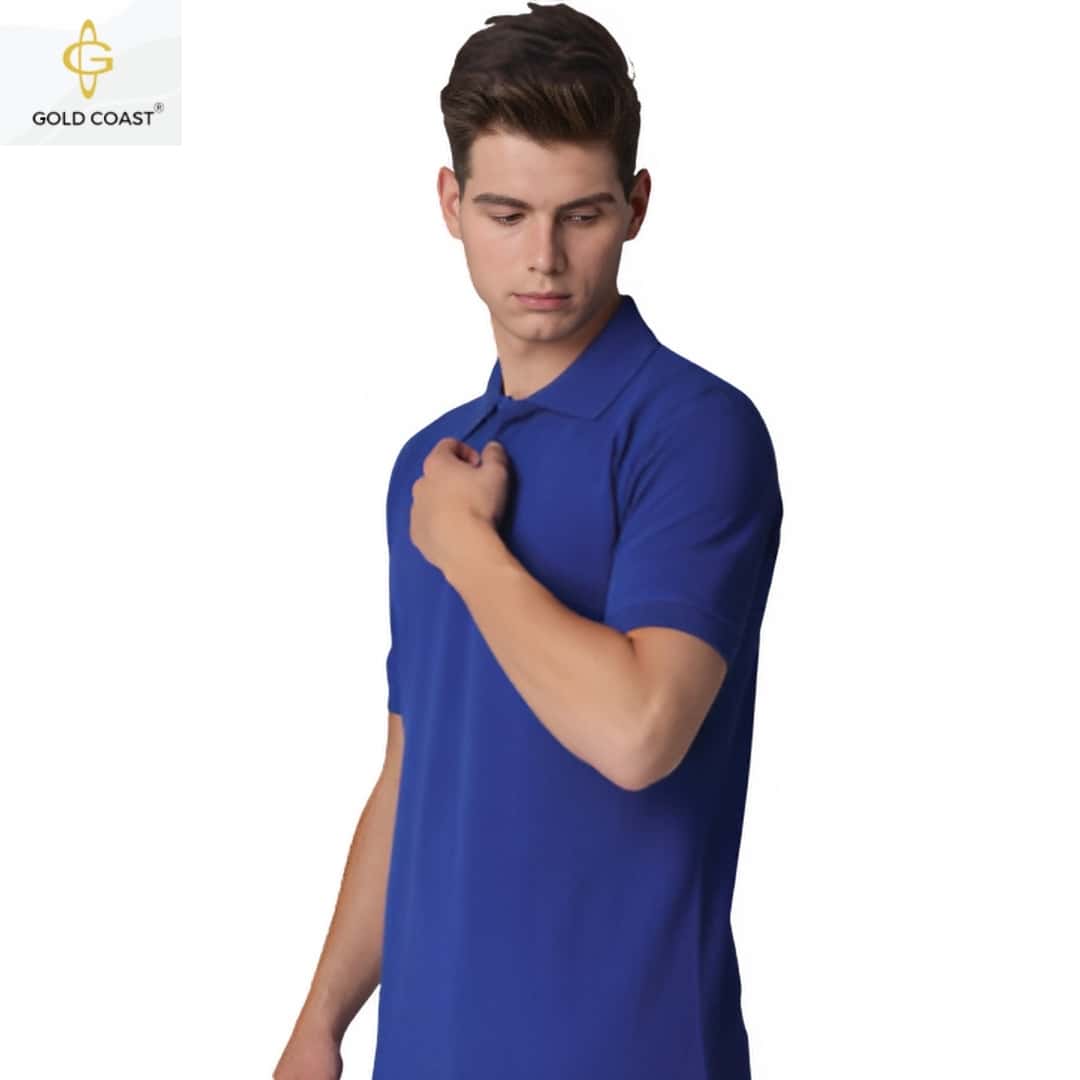 Gold Coast Air-Tex Dry-fit Polo T-Shirt - Blue in bulk from India — Ant Mascot