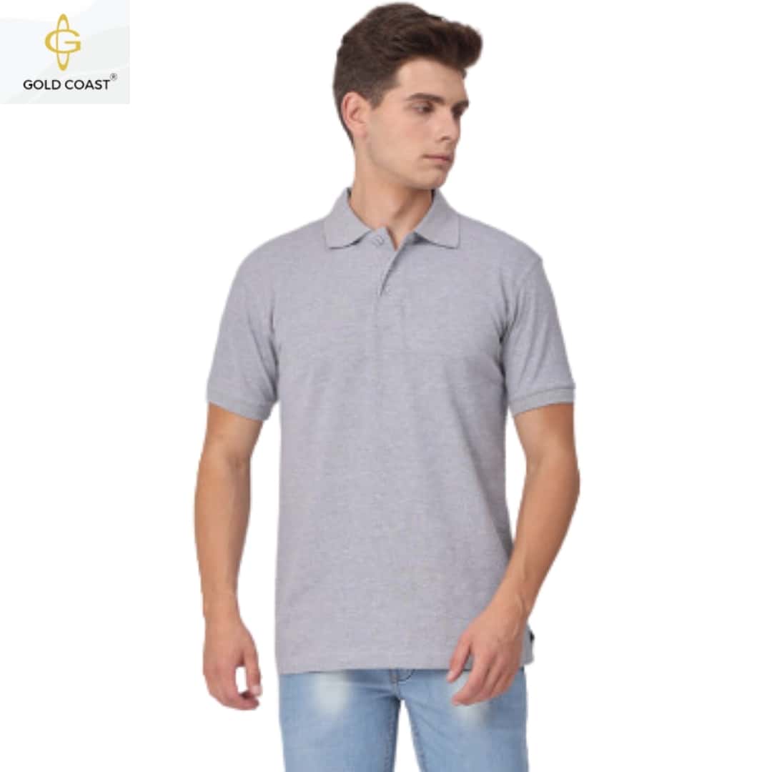 Gold Coast Air-Tex Cotton Polo T-Shirt - Grey in bulk from India — Ant Mascot
