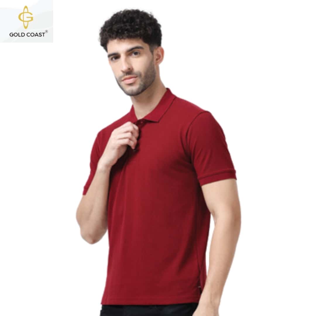 Gold Coast Air-Tex Cotton Polo T-Shirt - Maroon in bulk from India — Ant Mascot