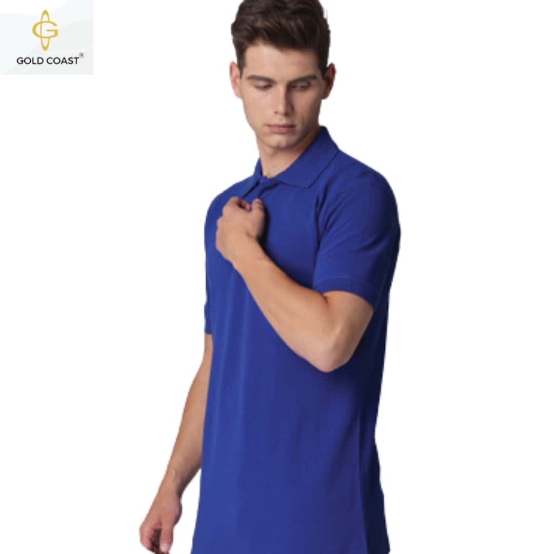 Gold Coast Air-Tex Cotton Polo T-Shirt - Blue in bulk from India — Ant Mascot