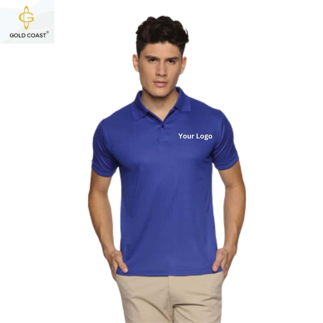 Gold Coast Oxy Knit Dri-Fit Polo T-Shirt - Blue in bulk from India — Ant Mascot