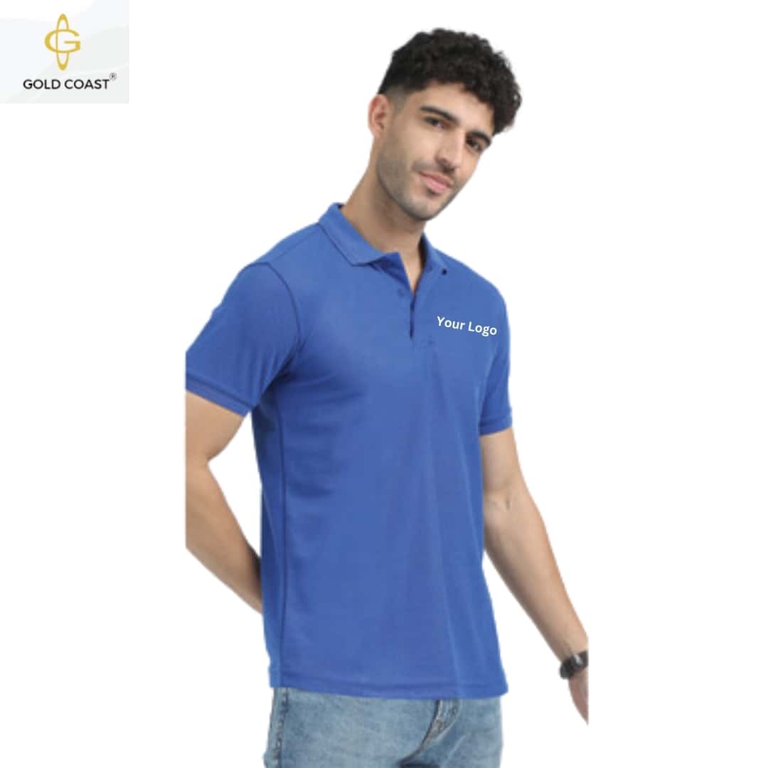 Gold Coast Spun Pique Polo T-Shirt - Blue in bulk from India — Ant Mascot