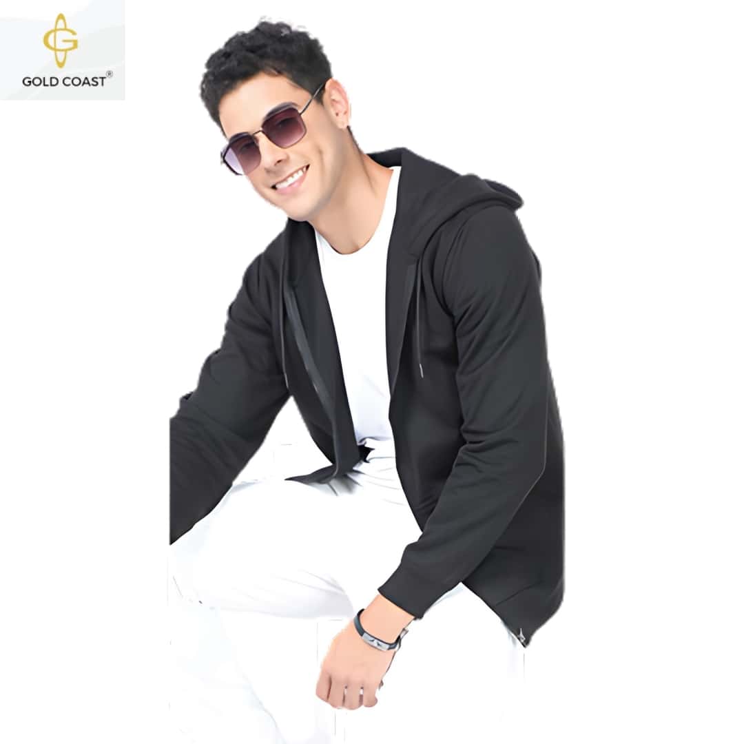 Gold Coast Hoodie with Zip - Black in bulk from India — Ant Mascot