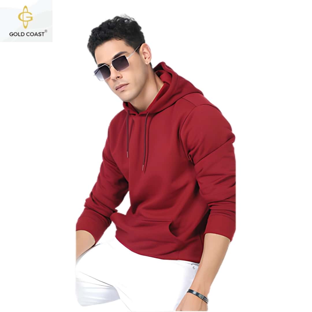 Gold Coast Hoodie Without Zip - Maroon in bulk from India — Ant Mascot