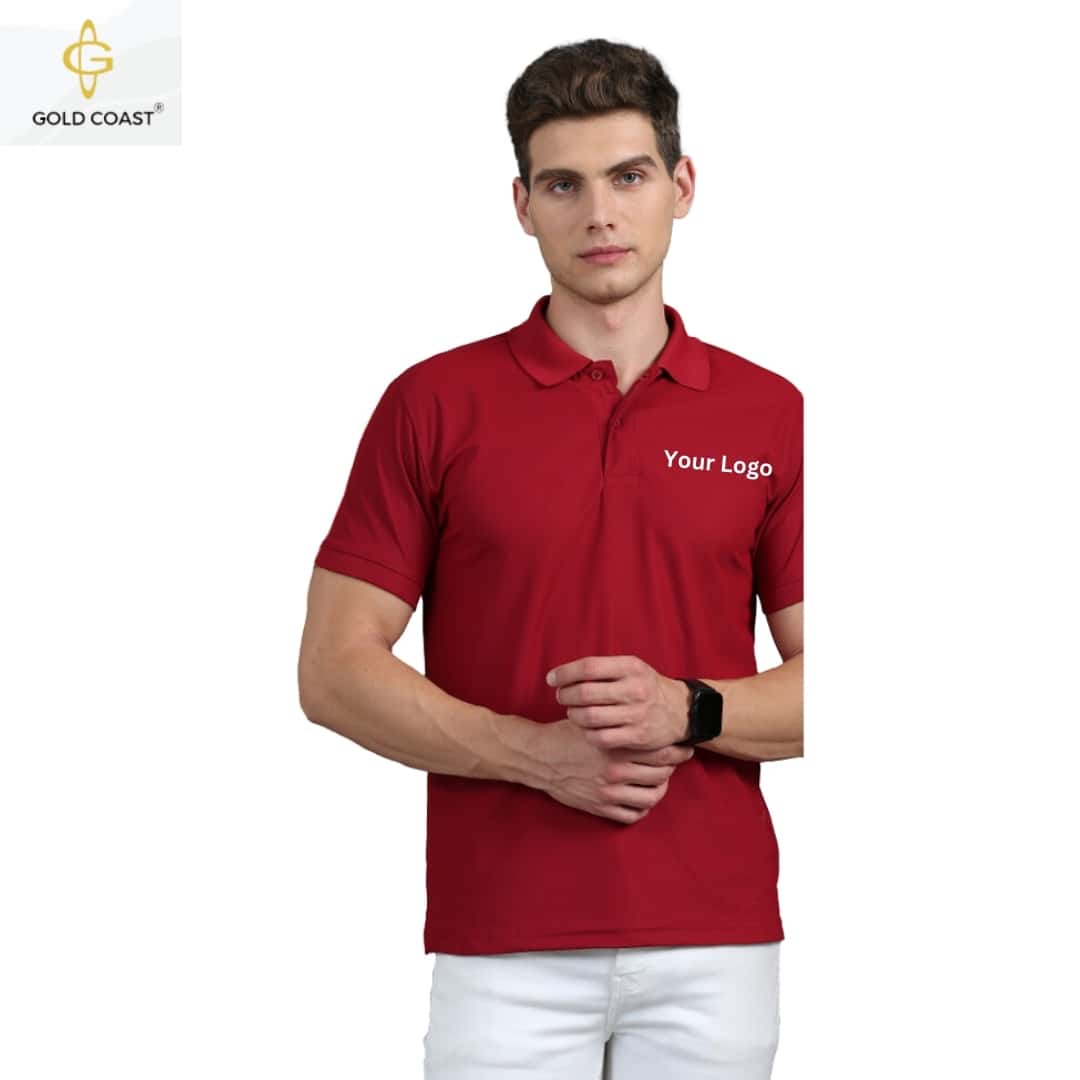 Gold Coast Mars200 Dri-Fit Polo T-Shirt - Maroon in bulk from India — Ant Mascot