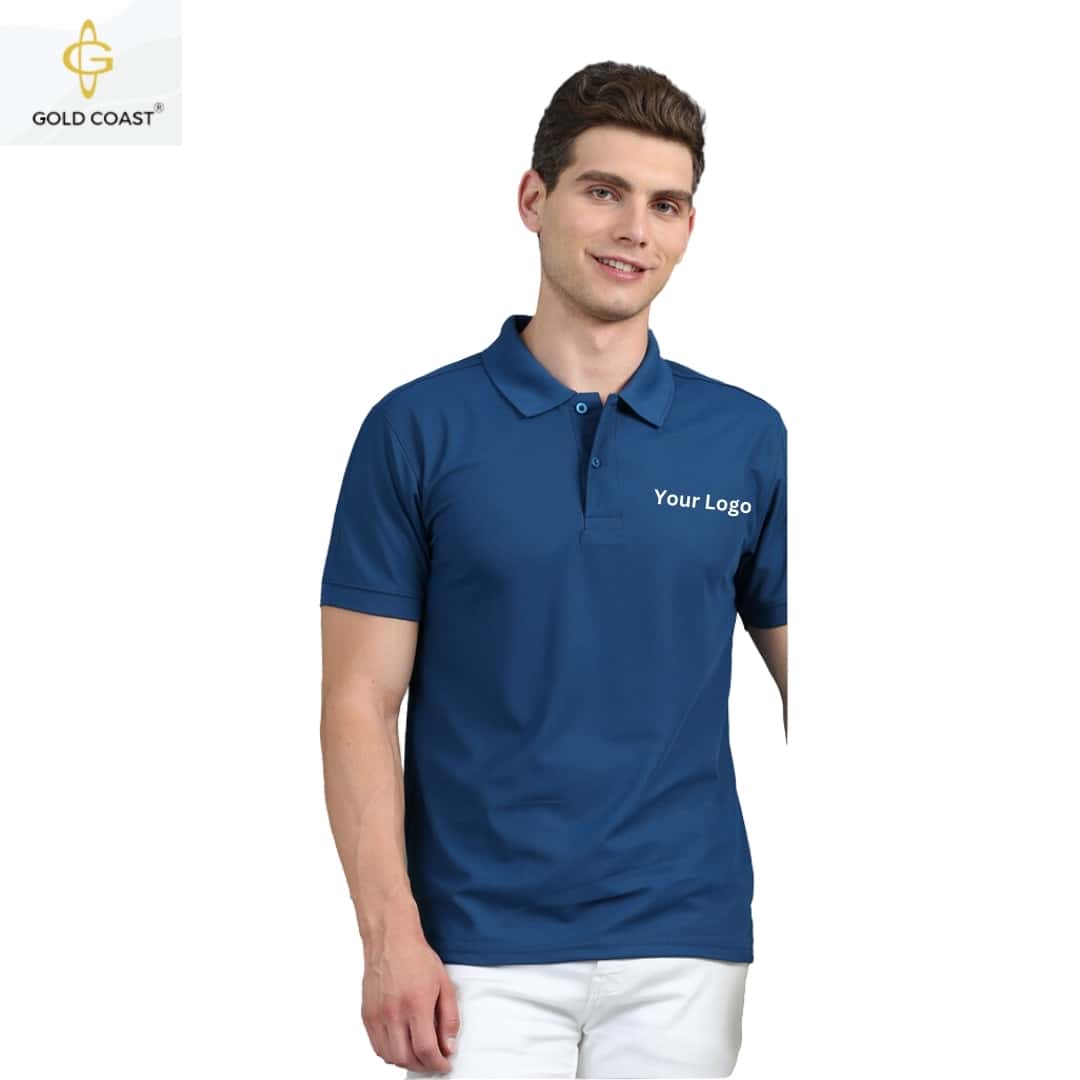 Gold Coast Mars200 Dri-Fit Polo T-Shirt - Blue in bulk from India — Ant Mascot