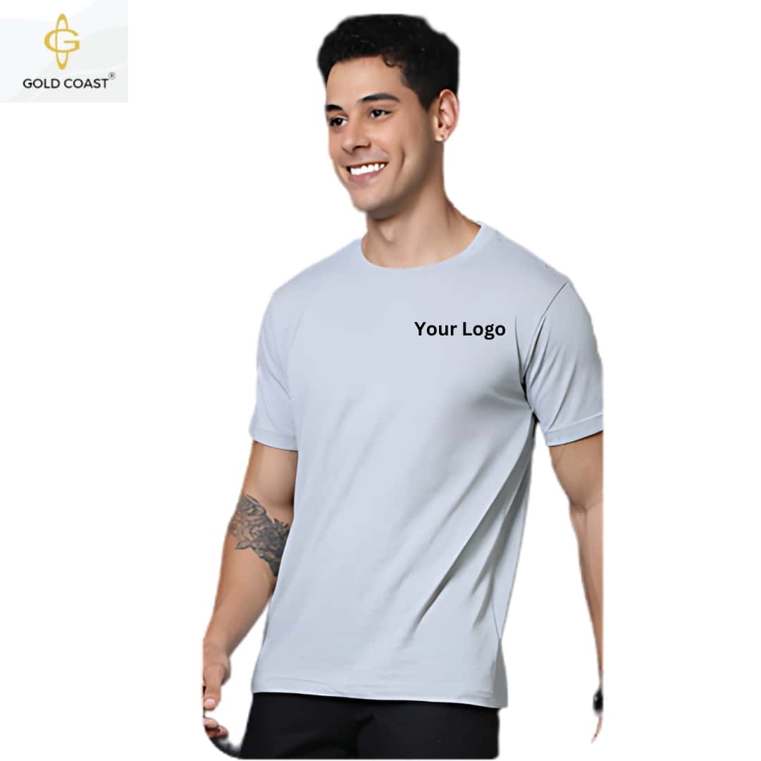 Gold Coast 100% Cotton Round Neck T-Shirt - Grey in bulk from India — Ant Mascot