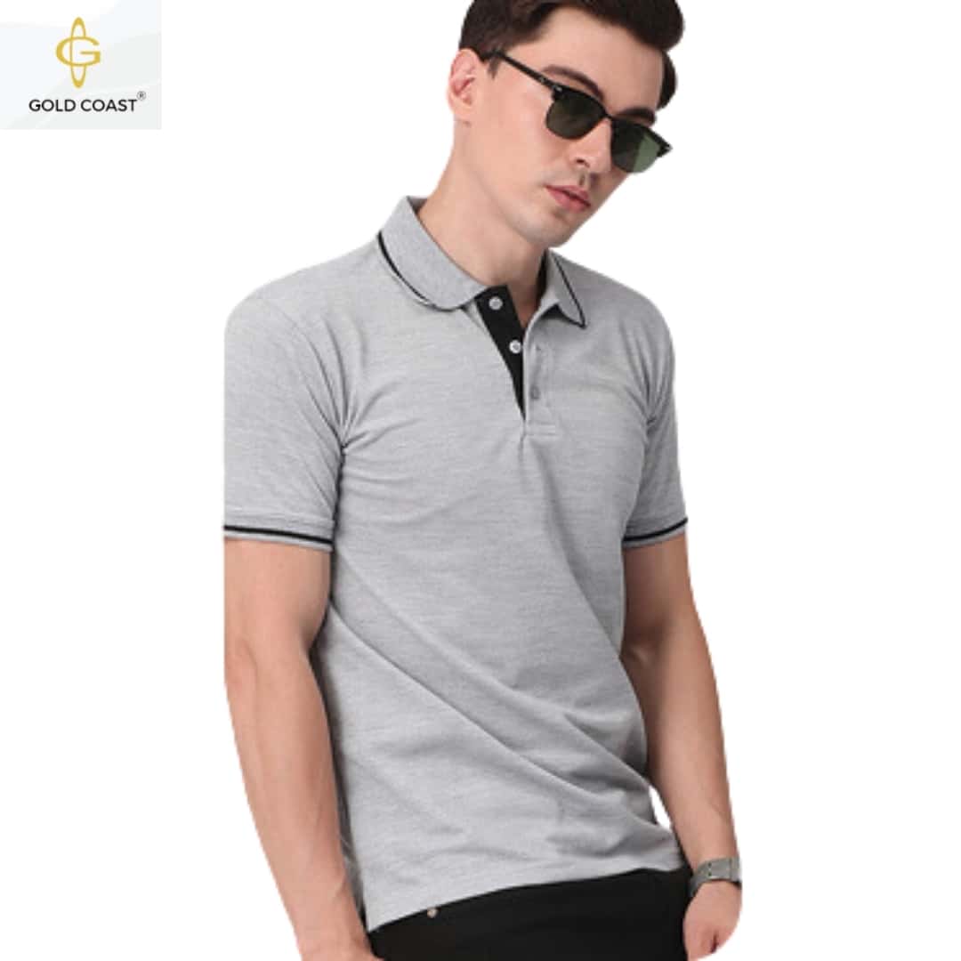 Gold Coast Pique Polo T-Shirt - Grey in bulk from India — Ant Mascot