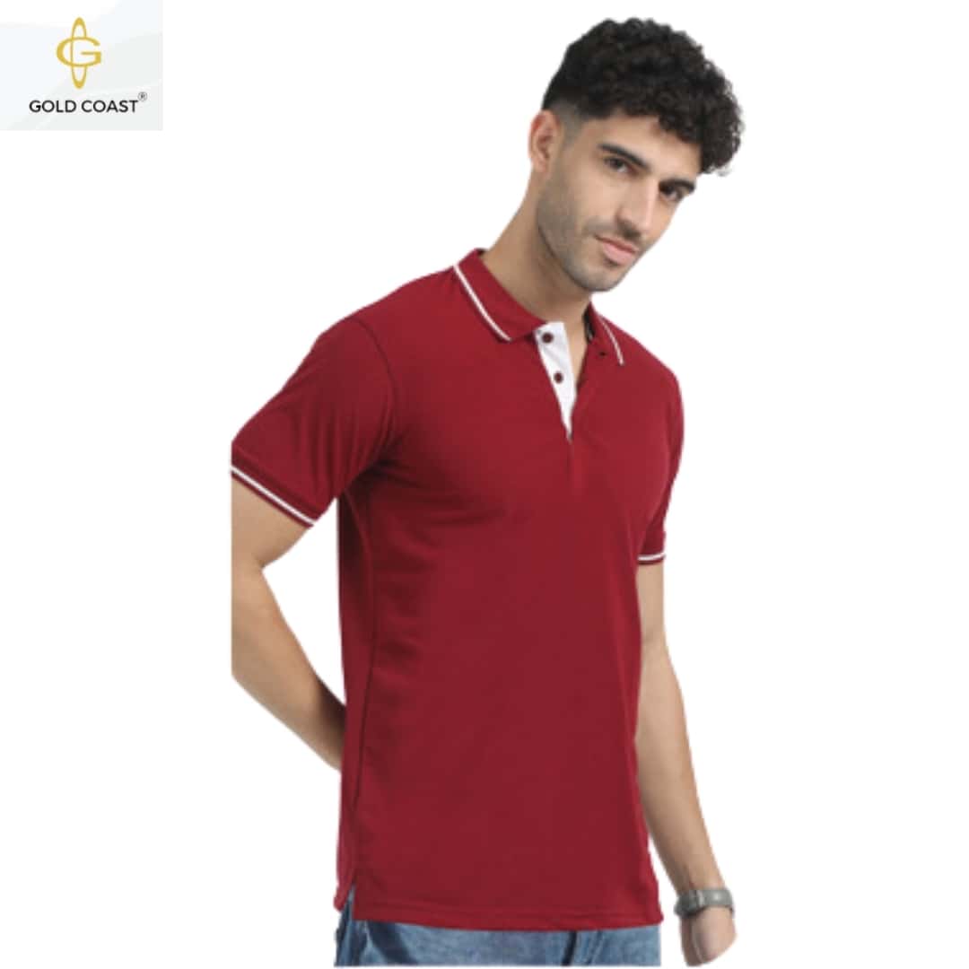 Gold Coast Pique Polo T-Shirt - Maroon in bulk from India — Ant Mascot