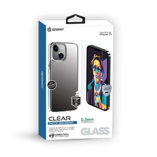 Gripp Iphone 13 Back Case & Tempered Glass in bulk from India — Ant Mascot
