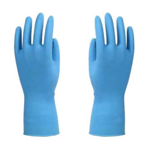 Blue Safety Rubber Hand Gloves, Disposable in bulk from India — Ant Mascot