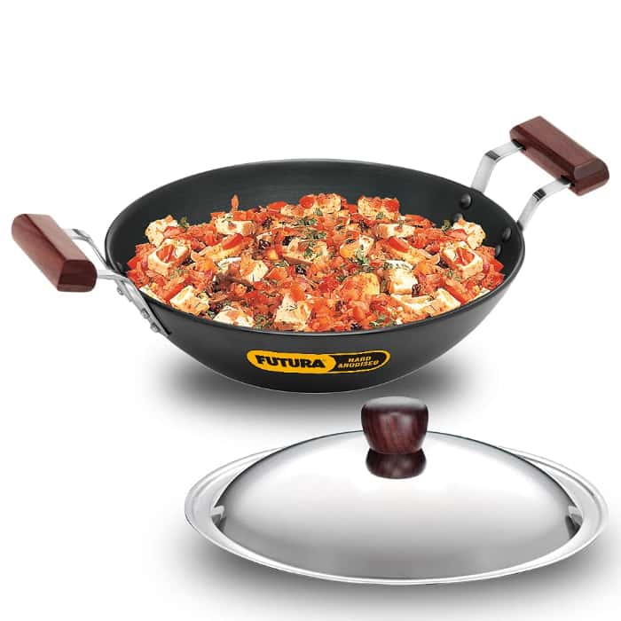 Hawkins Futura 2.5L Hard Anodised Induction Kadai with Stainless Steel Lid in bulk from India — Ant Mascot