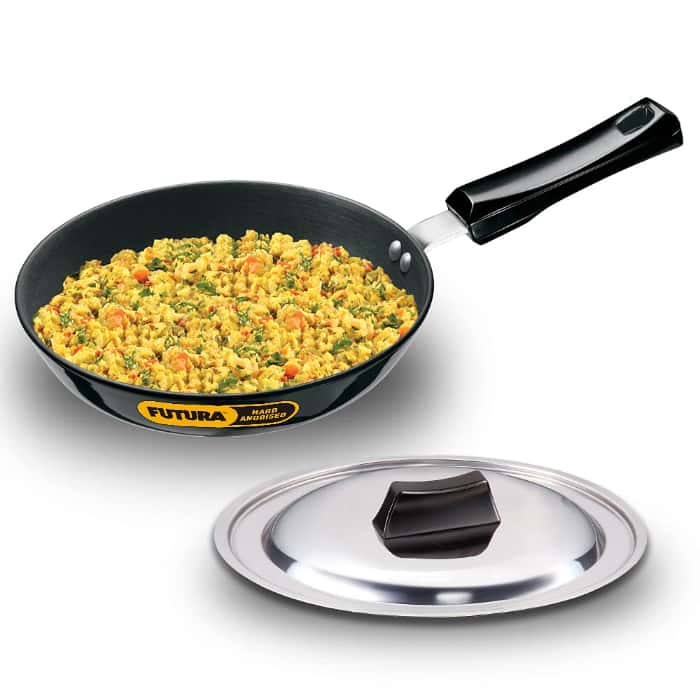 Hawkins Futura 22cm Hard Anodised Induction FryPan With Stainless Steel Lid in bulk from India — Ant Mascot