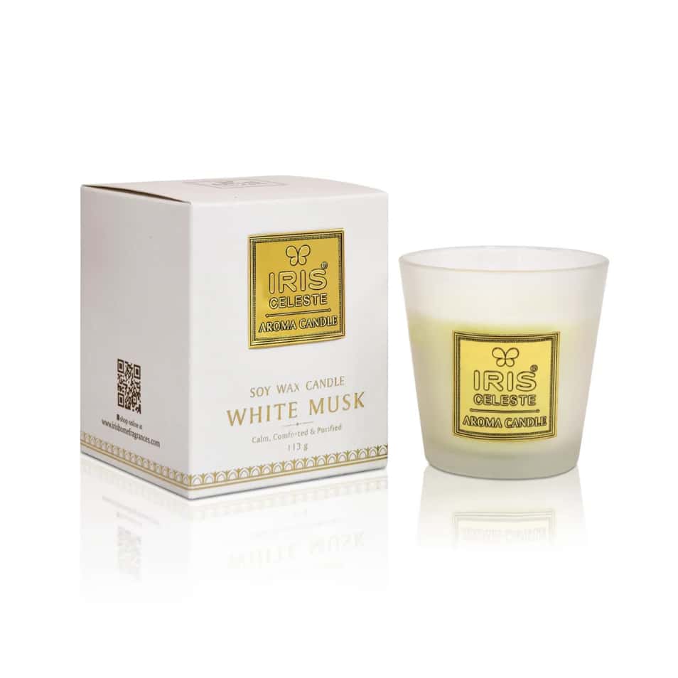 IRIS Celeste Soy Wax Aroma Candle - White Musk in bulk from India — Ant Mascot