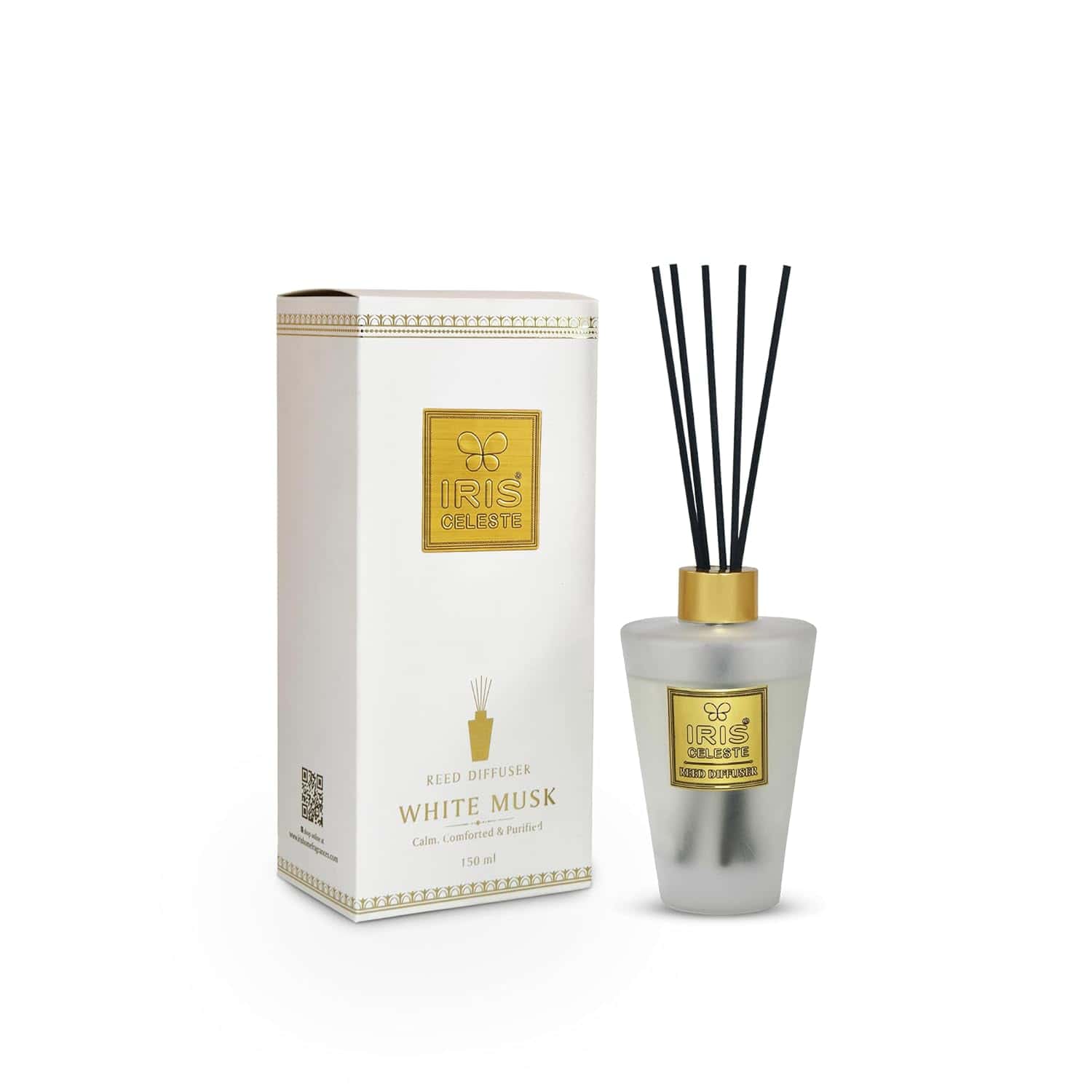 IRIS Celeste White Musk Reed Diffuser Set in bulk from India — Ant Mascot