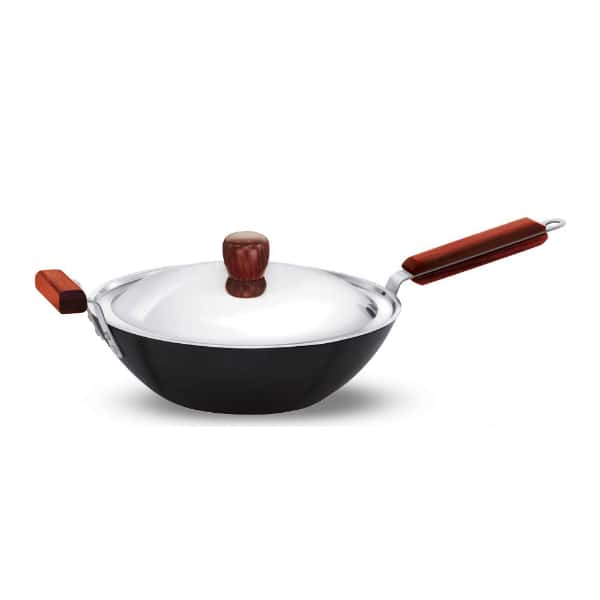 Hawkins Stir-Fry Wok 3 Ltr with stainless steel lid in bulk from India — Ant Mascot