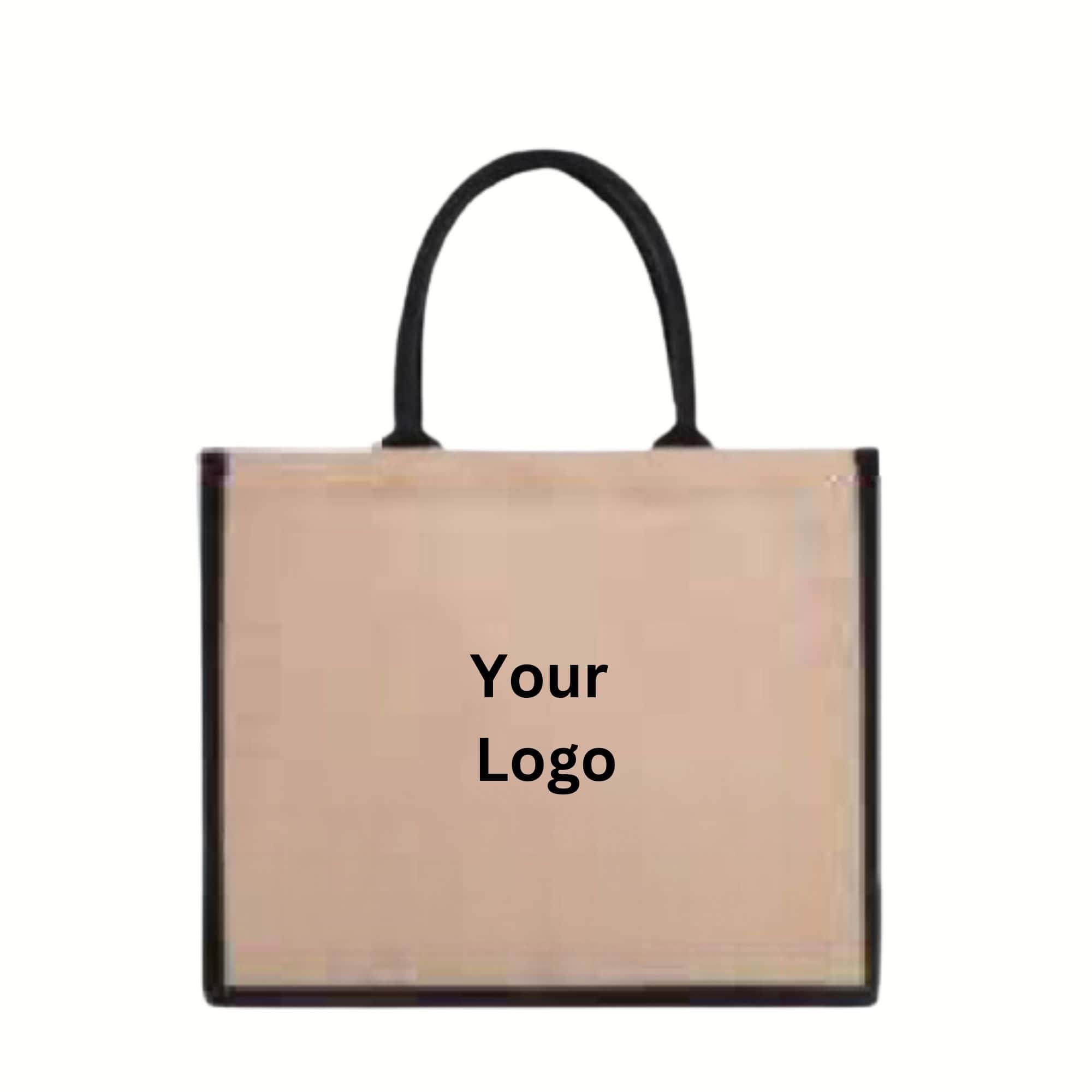 Black & Natural Jute Bags Medium in bulk from India — Ant Mascot