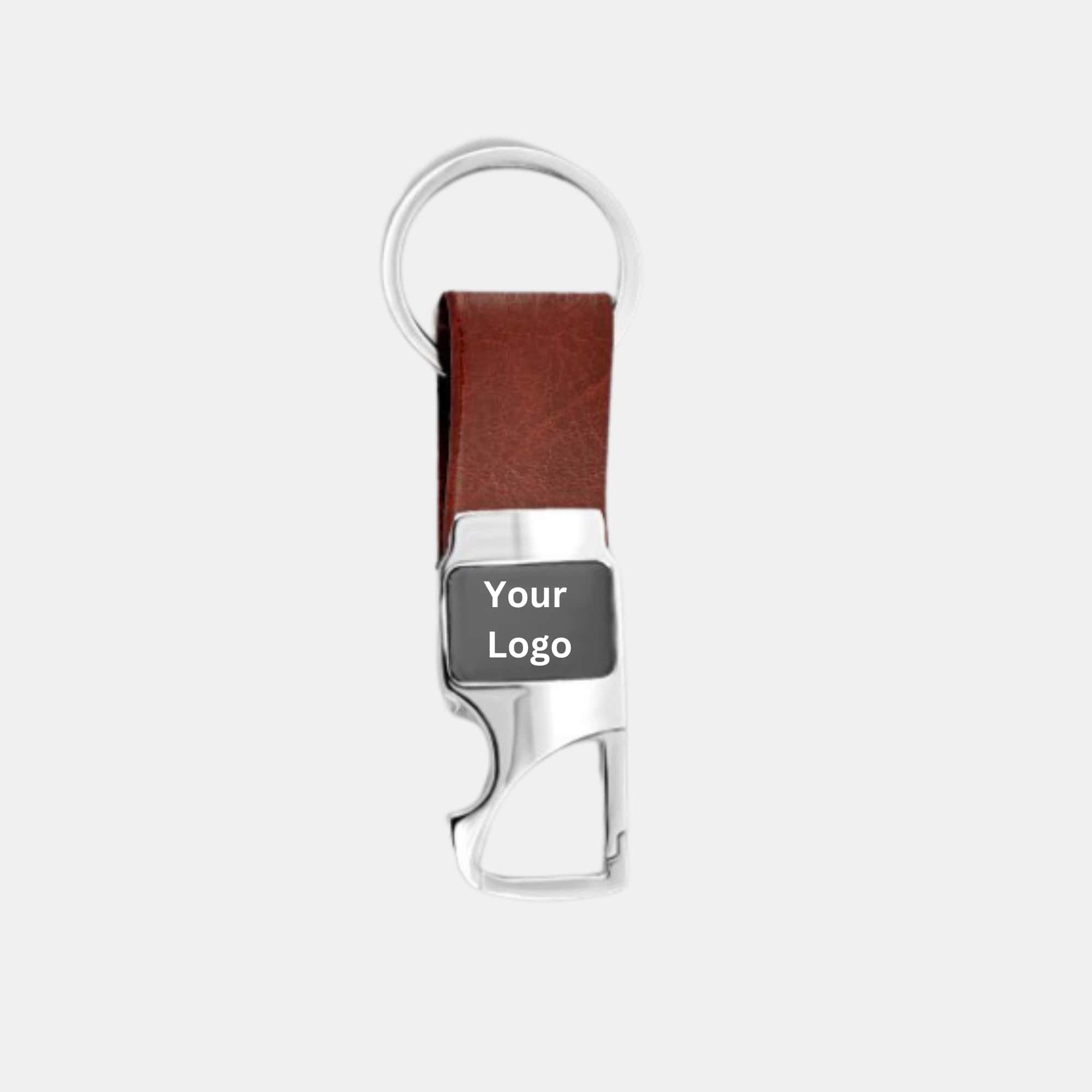 Leather and Metal Keychain with Clip Design in bulk from India — Ant Mascot