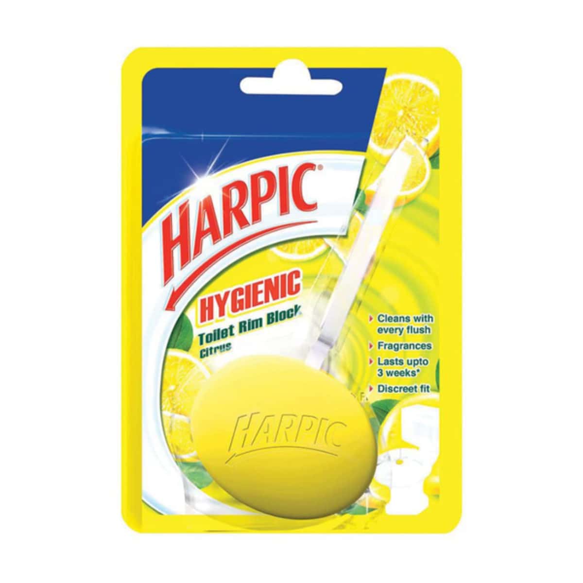 Harpic Hygienic Toilet Cleaner Rim Block Citrus 26 g in bulk from India — Ant Mascot