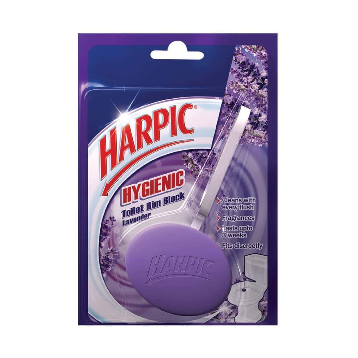 Harpic Hygienic Toilet Cleaner Rim Block Lavender 26 g in bulk from India — Ant Mascot