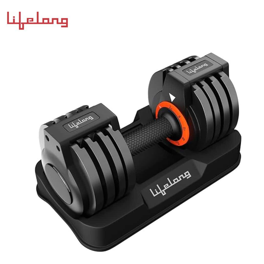 Lifelong Adjustable Dumbbells Set for Home Gym - Easy Dumbbell Weight Adjustment 2.3kg to 20kg - Pair of Iron weights - Gym Equipment suitable for fitness workout at Home for Men & Women in bulk from India — Ant Mascot