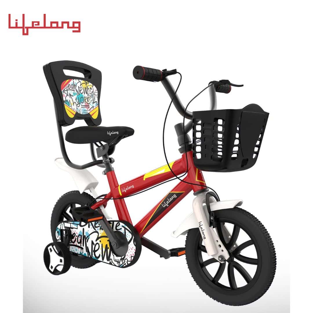 Lifelong 12T Cycle for Kids 2 to 5 Years - Bike for Boys and Girls -Balance Wheels & Mudguard- 95% Pre-Assembled Frame Size: 8" -Suitable for Children Under 3 Feet Height -Unisex Cycle (LLBC1201, Red) in bulk from India — Ant Mascot