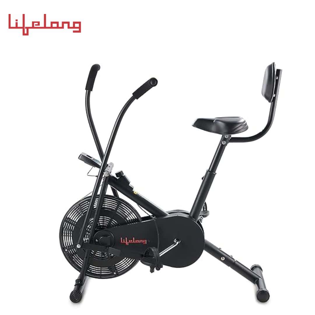 Lifelong LLEB104 AirBike with Moving Handle and Back Support, Max User Weight 100kg, Fitness Bike for Workout at Home (Free Home Installlation, 6 Months Warranty, Black) in bulk from India — Ant Mascot
