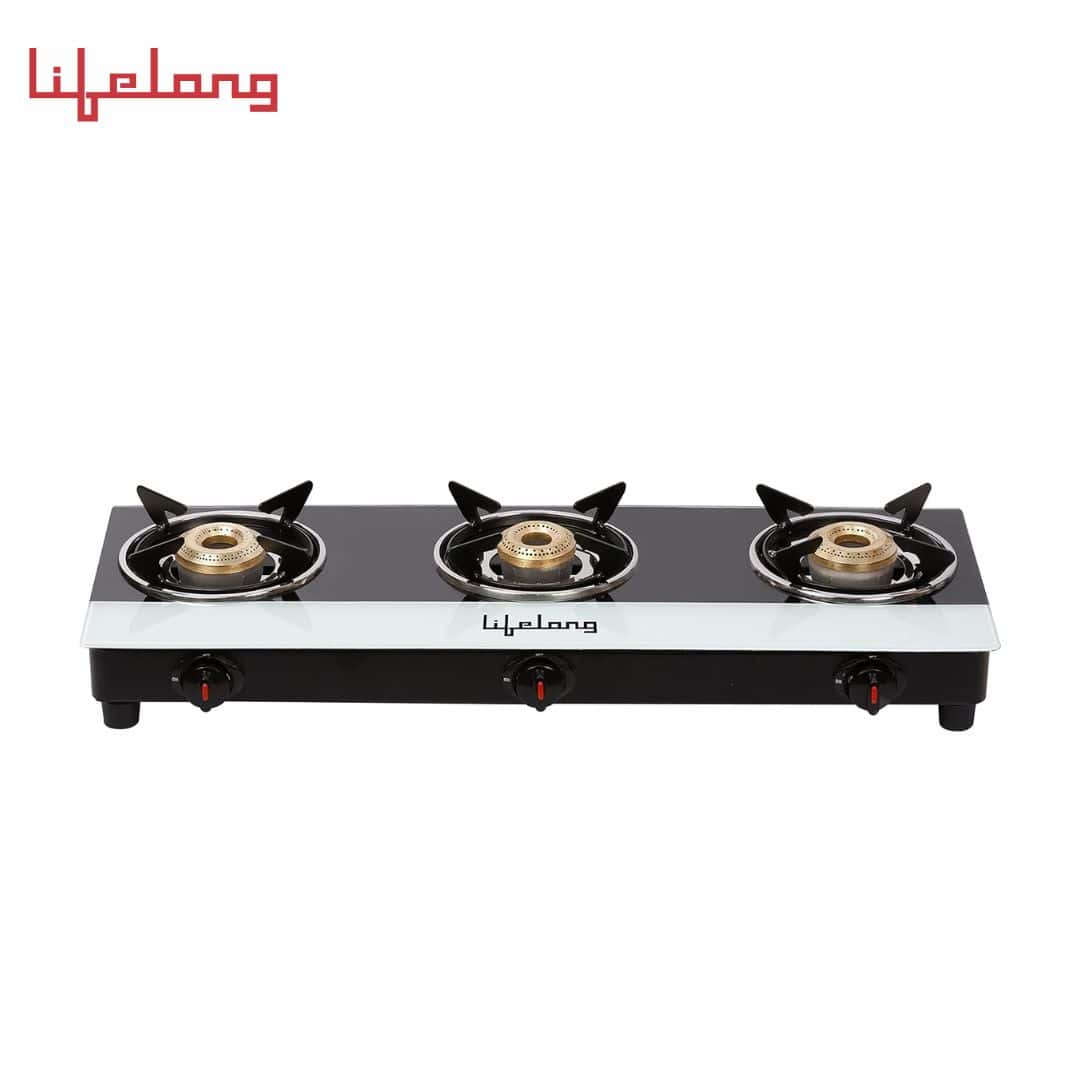 Lifelong  Automatic Ignition 3 Burner Gas Stove with Toughened Glass in bulk from India — Ant Mascot