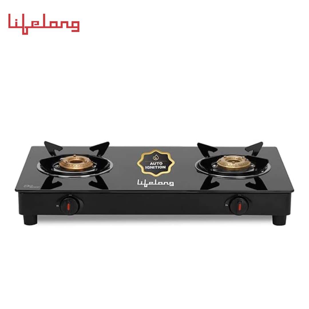 Lifelong LLGS912 Automatic Ignition 2 Burner Gas Stove with 6mm Toughened Glass Top, Automatic Ignition (Doorstep Service, 1 Year Warranty, Black) - Auto Ignition in bulk from India — Ant Mascot