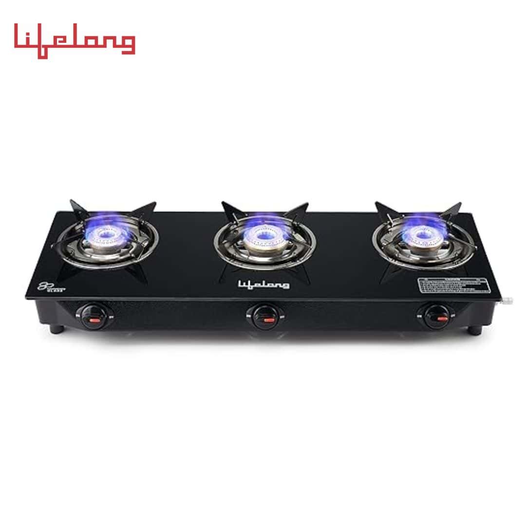 Lifelong LLGS930 Glass Top 3 Burner Manual Gas Stove in bulk from India — Ant Mascot