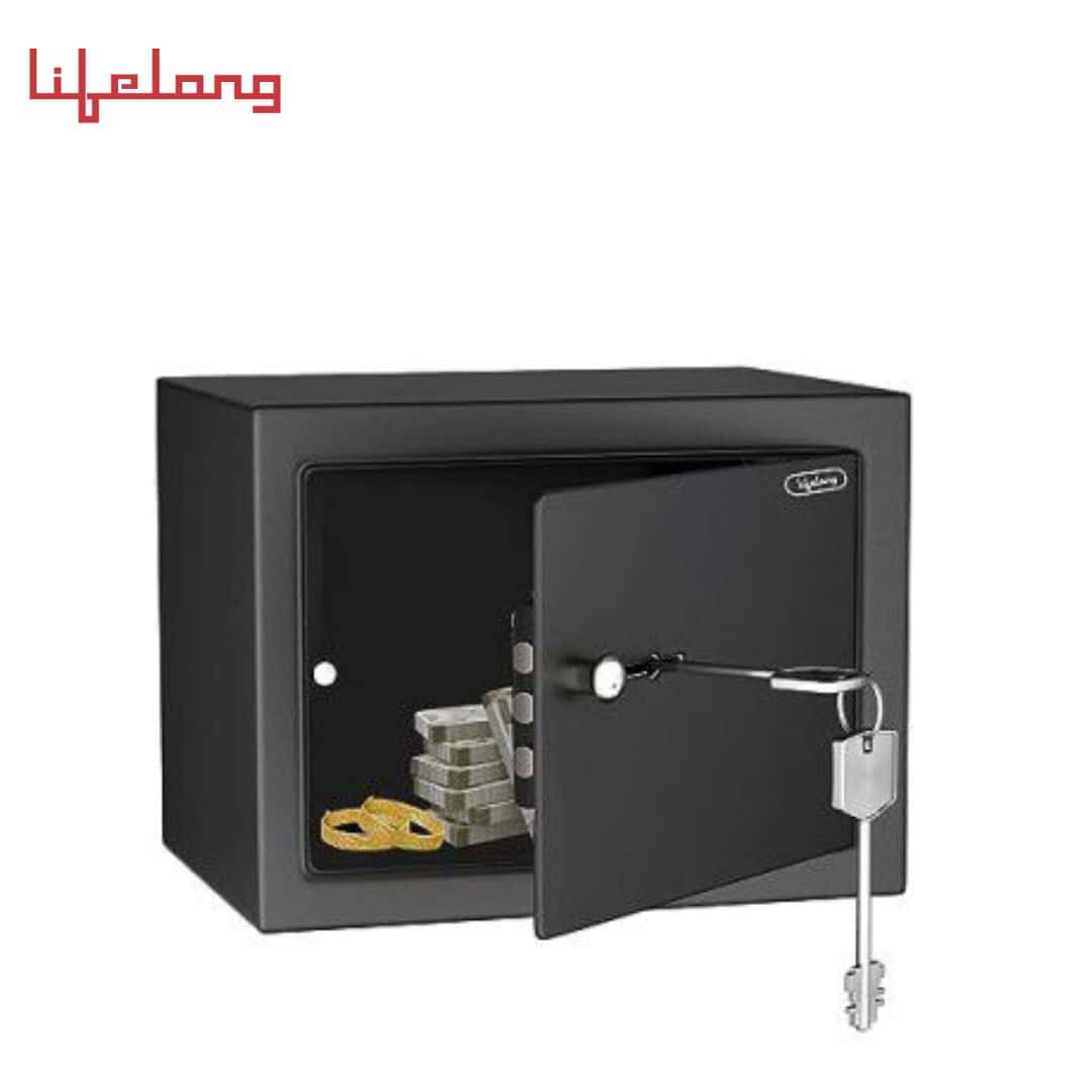 Lifelong Home Safe Locker with Key for Home, 8.6 Litre Capacity, 3 Live Bolts, 5mm Sturdy Metal Door (LLHSM01, Black) in bulk from India — Ant Mascot