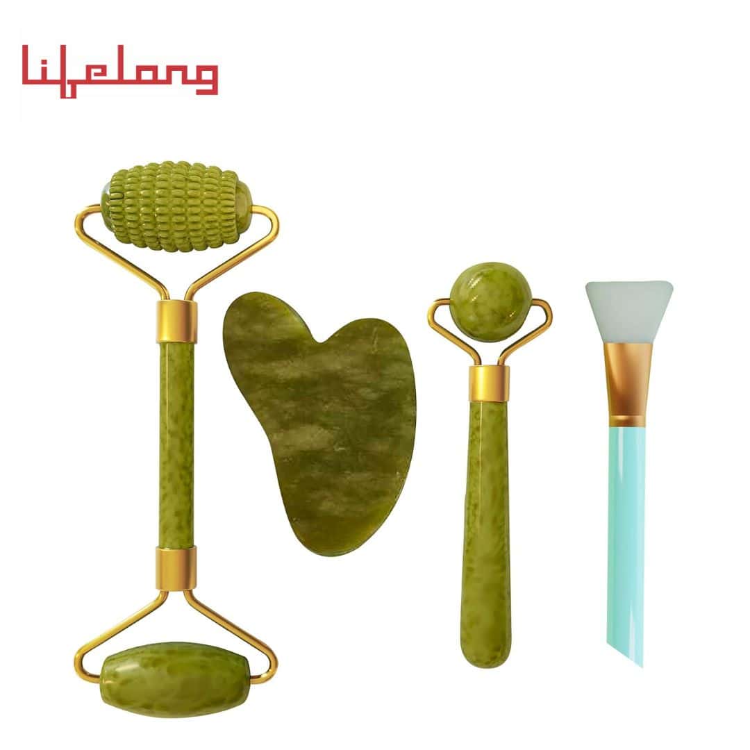 Lifelong LLM540 Manual Jade Roller & Gua Sha Set in bulk from India — Ant Mascot