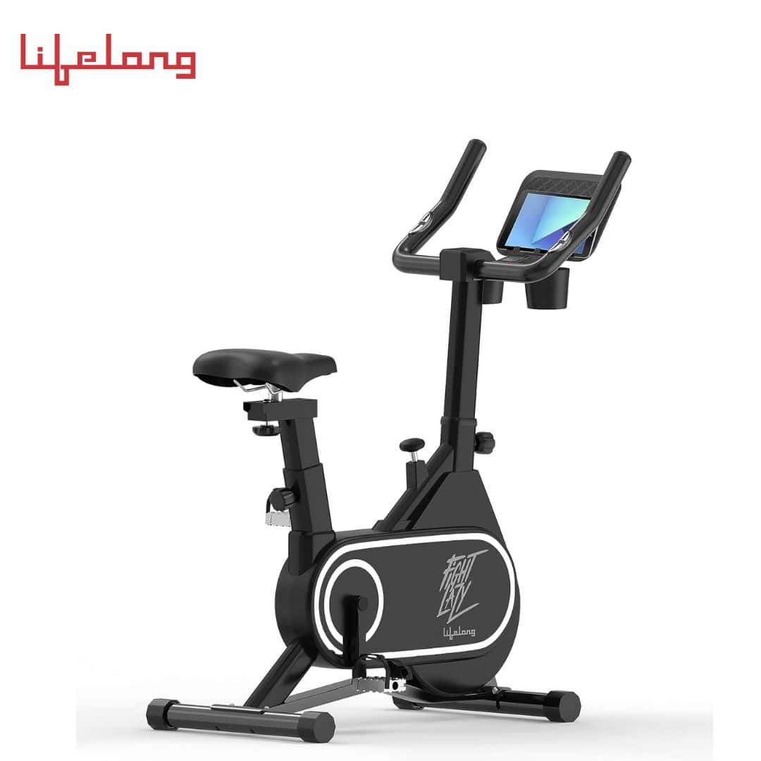 Lifelong Fit Pro Spin Fitness Bike with 6Kg Flywheel, Adjustable Resistance & Heart Rate Sensor for Fitness at Home Workouts (Max Weight Capacity: 100 kg) - Free Home Installation (LLSBB50, Black) in bulk from India — Ant Mascot