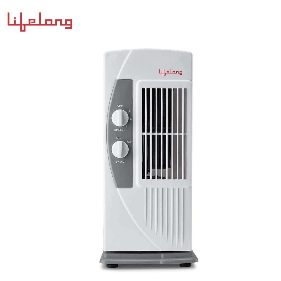 Lifelong LLTWF05 Portable Mini Tower/Table Fan with Swing for Home, Kitchen, Shop and Office | 3 Speed Setting | Anti Rust Body (White) in bulk from India — Ant Mascot