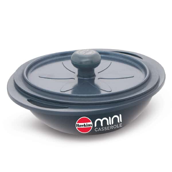 Hawkins 0.75 Litre Mini Round Casserole with Lid - Grey in bulk from India — Ant Mascot