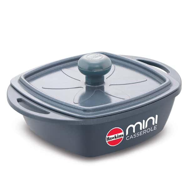 Hawkins 0.75 Litre Mini Square Casserole with Lid - Grey in bulk from India — Ant Mascot