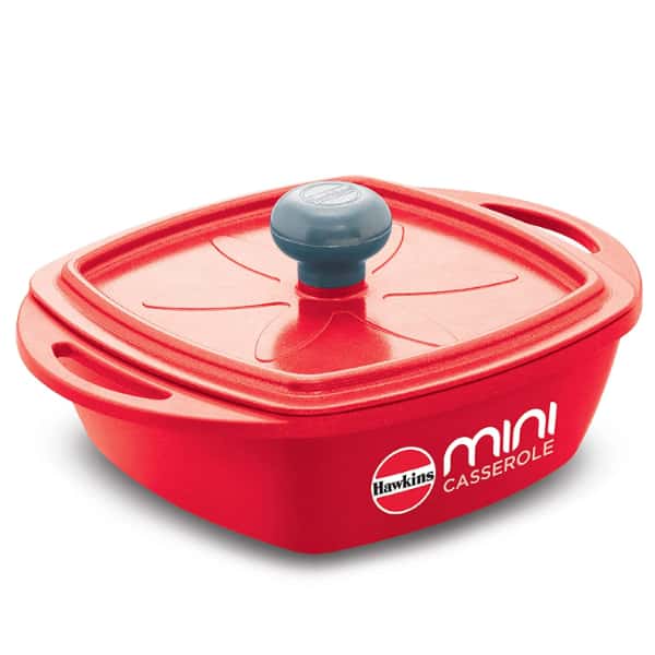 Hawkins 0.75 Litre Mini Square Casserole with Lid - Red in bulk from India — Ant Mascot
