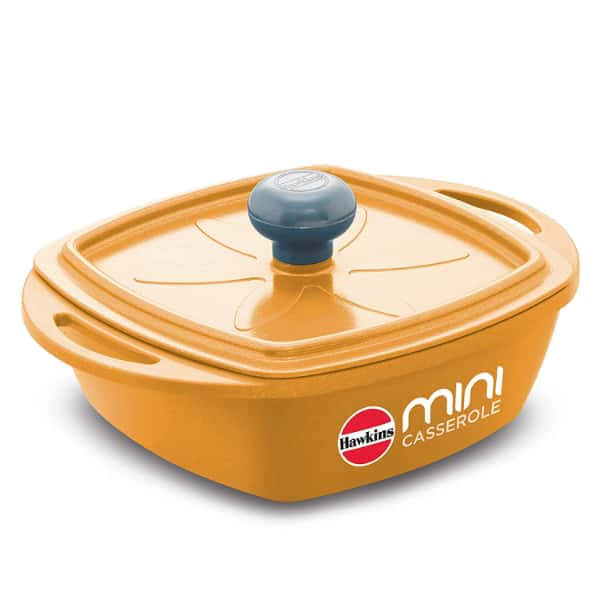 Hawkins 0.75 Litre Mini Square Casserole with Lid - Yellow in bulk from India — Ant Mascot