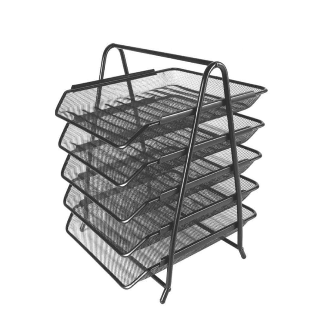 Music 555 5 Tier Mesh Wire Document Tray | Space-Saving Design in bulk from India — Ant Mascot