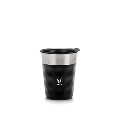 Vaya Stainless Steel Pop Cup without Hole - Black in bulk from India — Ant Mascot