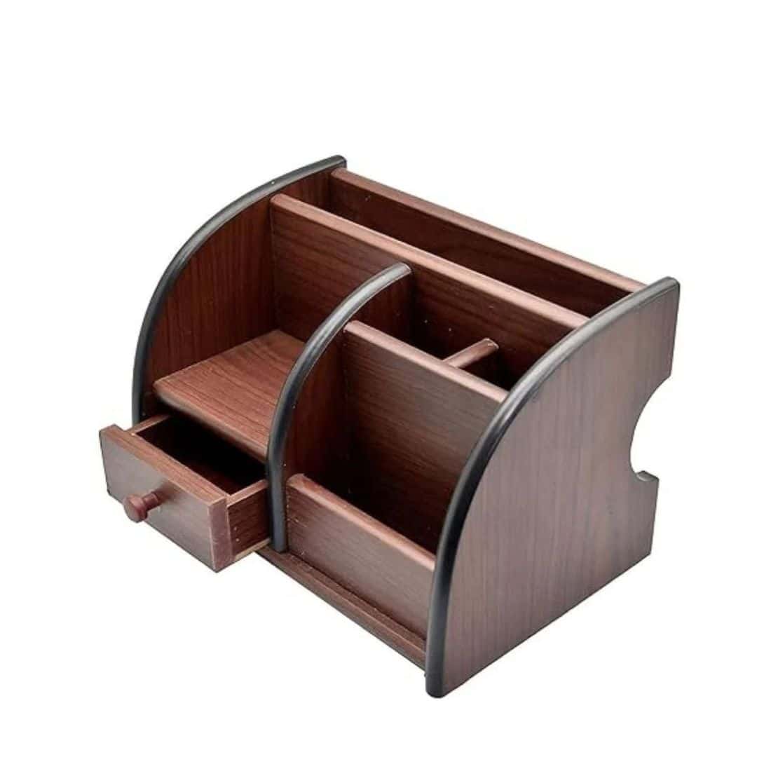 Music 555 Wooden Pen Stand | Classic Desk Organizer in bulk from India — Ant Mascot
