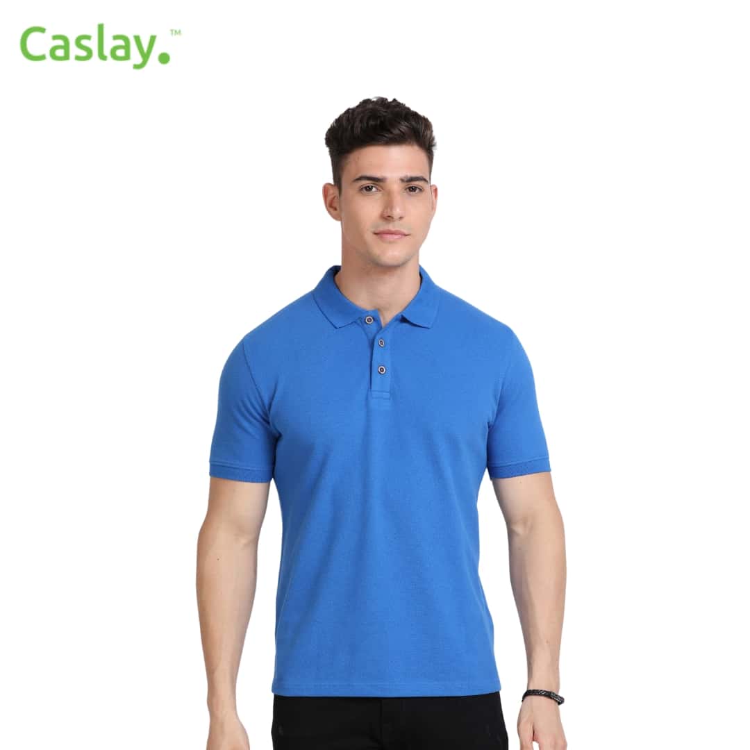 Caslay Polo T-Shirt - Royal Blue in bulk from India — Ant Mascot
