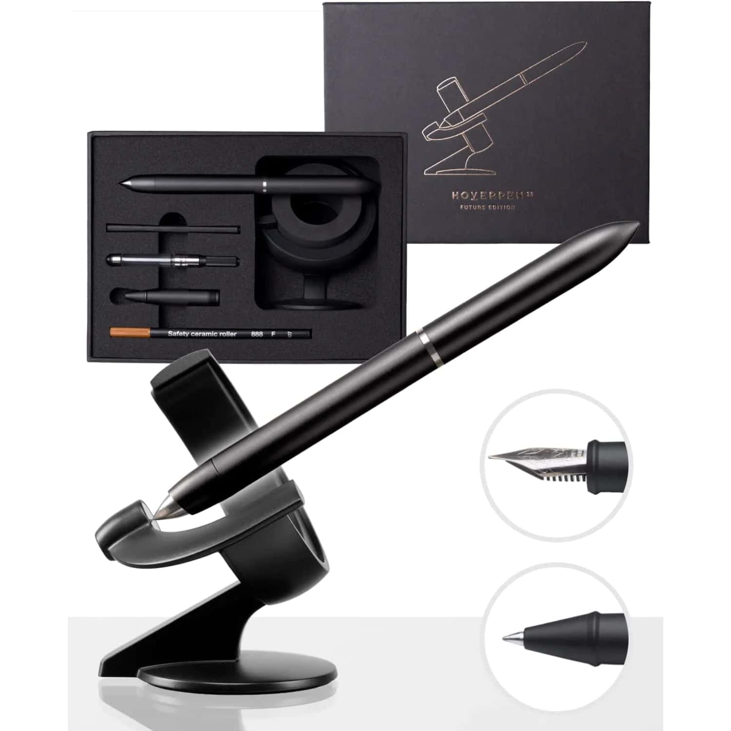 Novium Hoverpen 3 Best Luxury Fountain Pen Deep Black in bulk from India — Ant Mascot