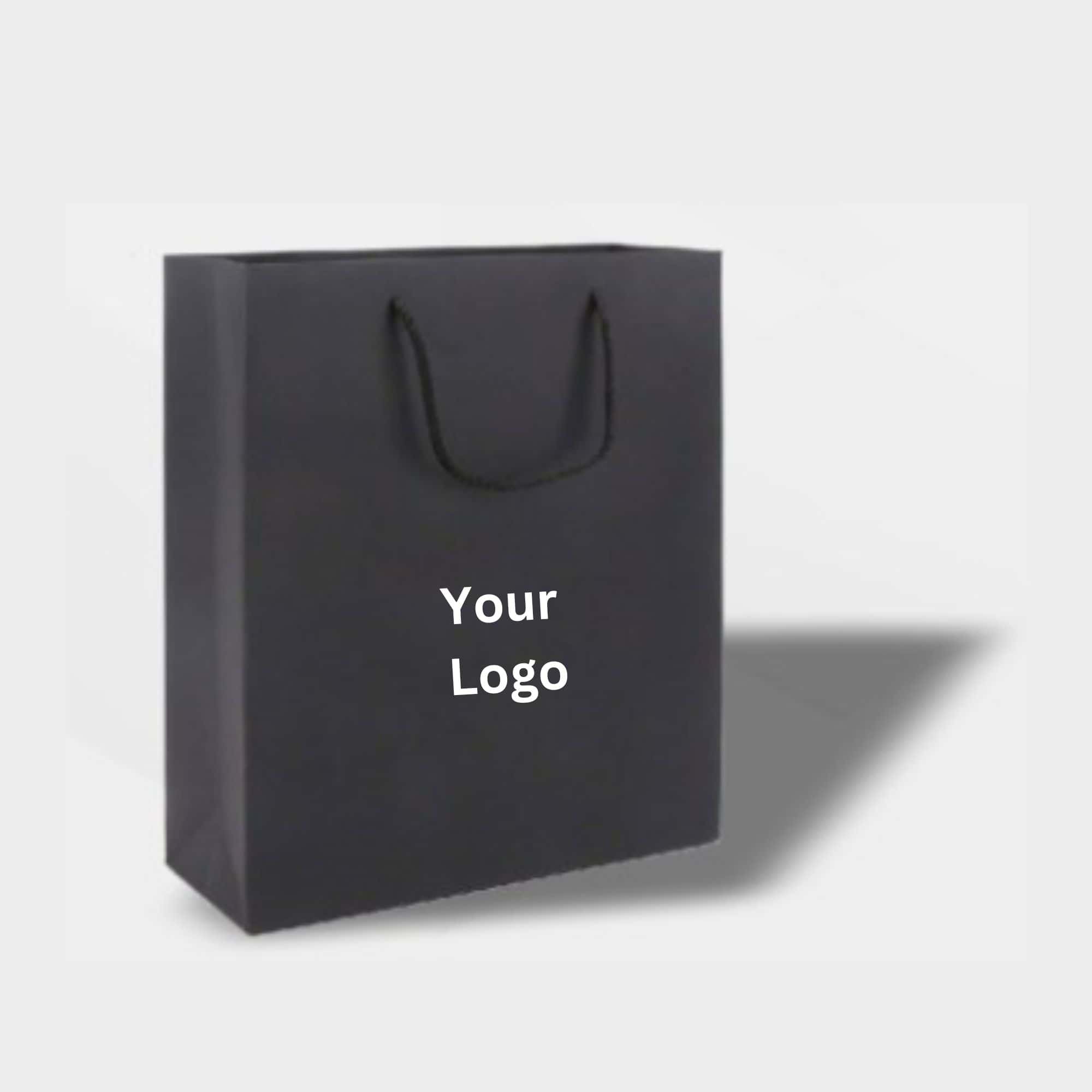 Black Paper Bags Medium in bulk from India — Ant Mascot