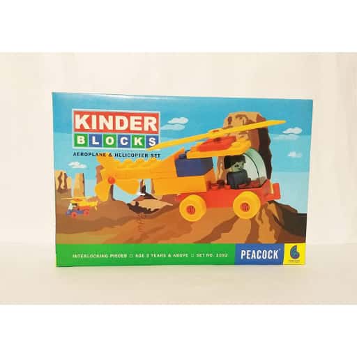 Peacock Kinder Blocks Helicopter Set in bulk from India — Ant Mascot