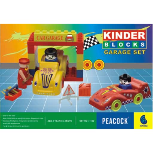 Peacock Kinder Blocks Garage Set 1152 in bulk from India — Ant Mascot